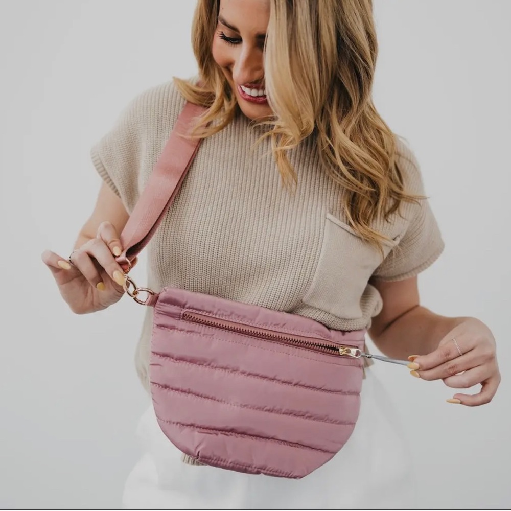 PUFFER Crossbody / Belt Bag - Pink